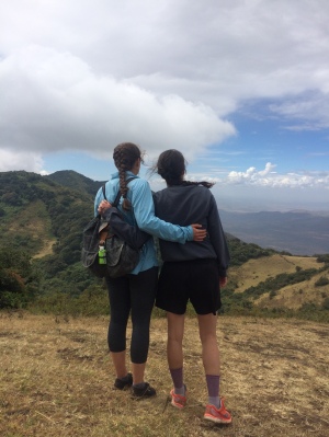 Two friends on a hike through Ngong hills. (Gretchen left, me right)